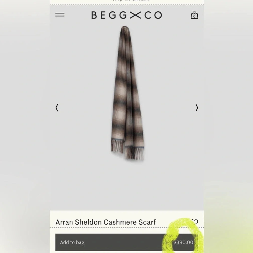 Classic Plaid Men's Scarf - Black, Gray, and White